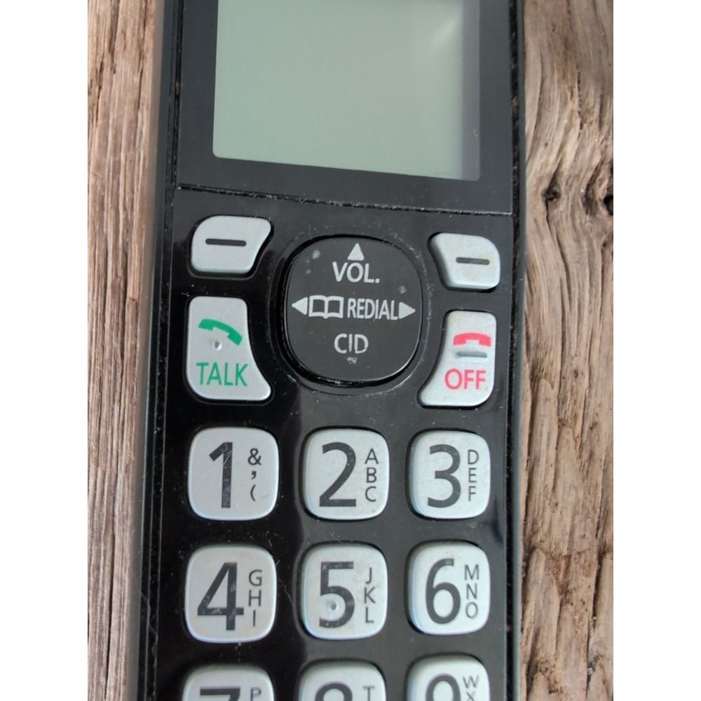 Panasonic KX-TGDA52 Black Cordless Handset w/ Charging Station Tested & Working - Picture 3 of 13